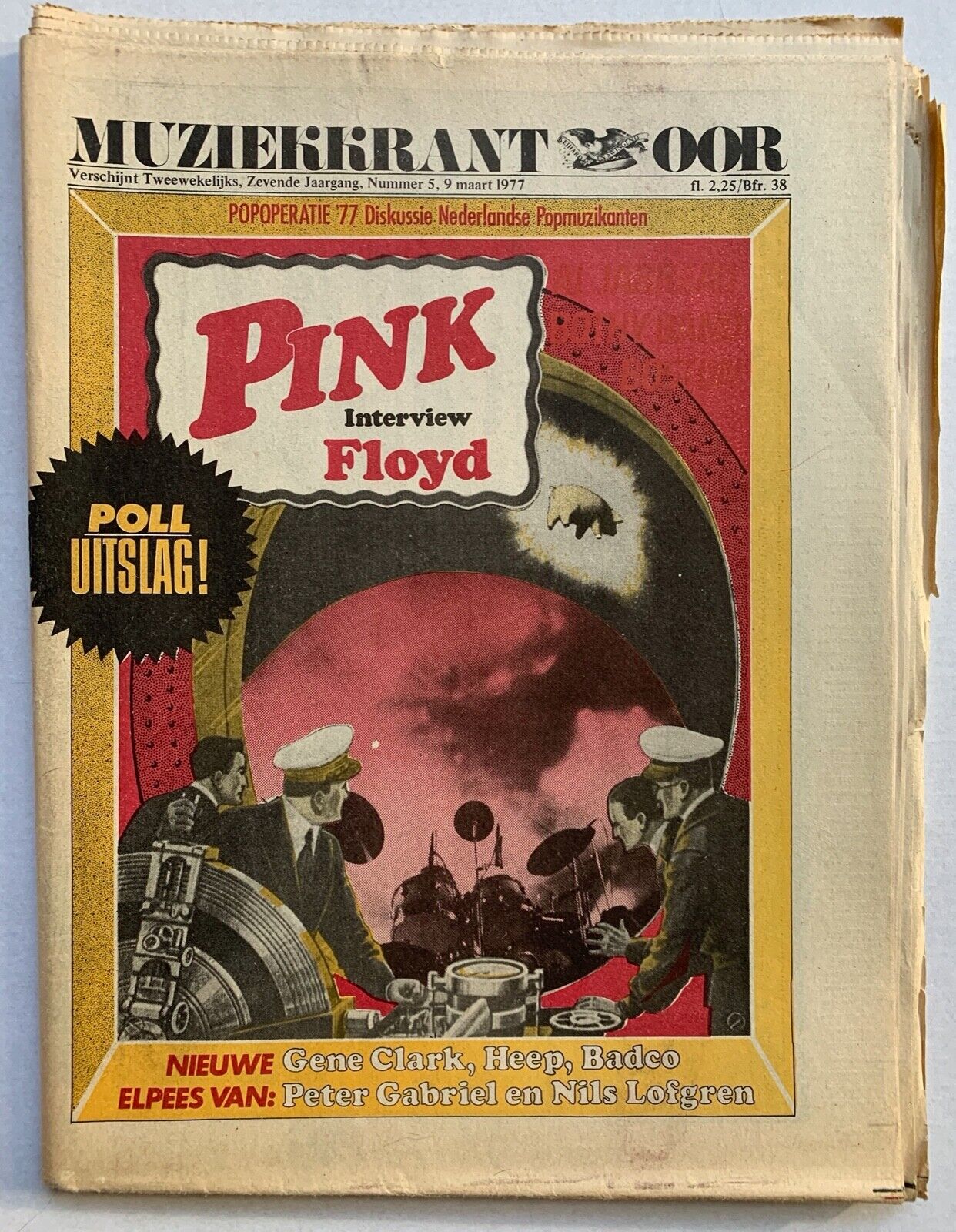 Pink Floyd Vintage 1977 Dutch Music Paper Animals
