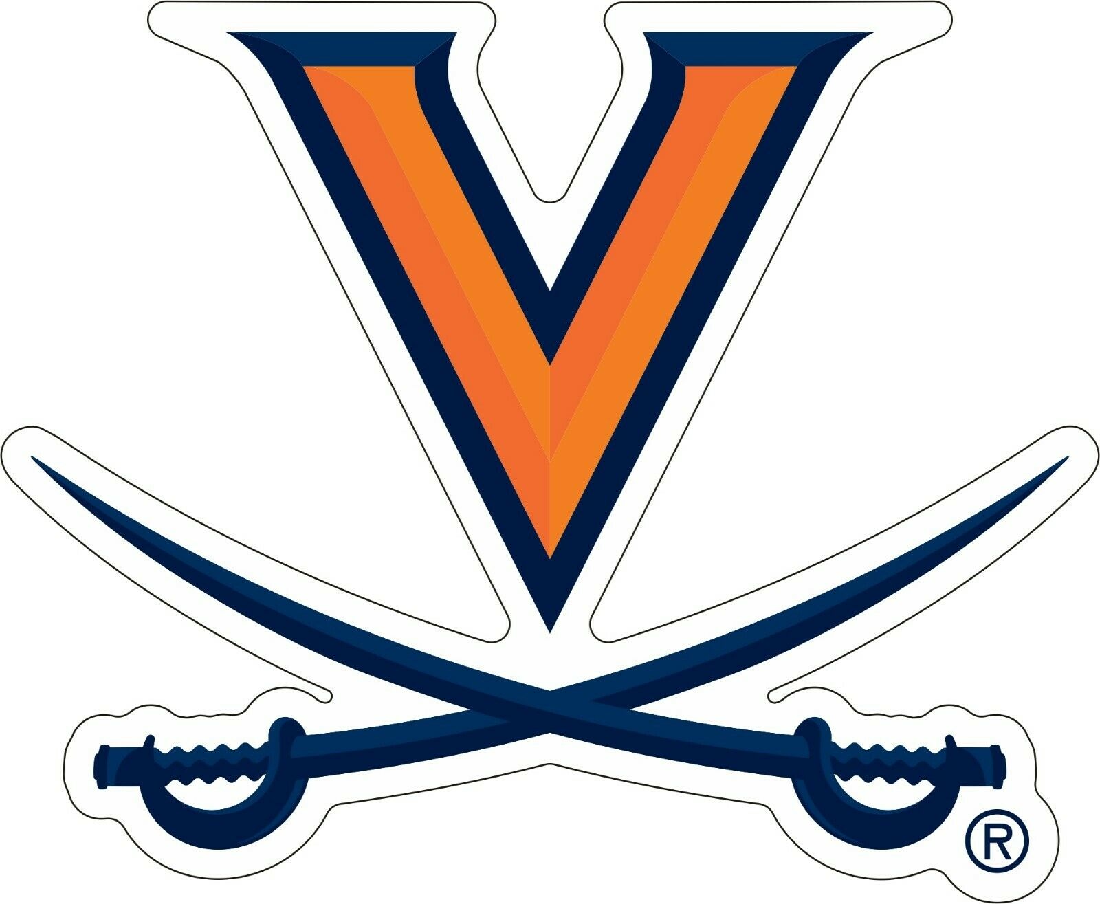 Uva University Of Virginia Cavaliers Large Cornhole Decals / Set Of 2