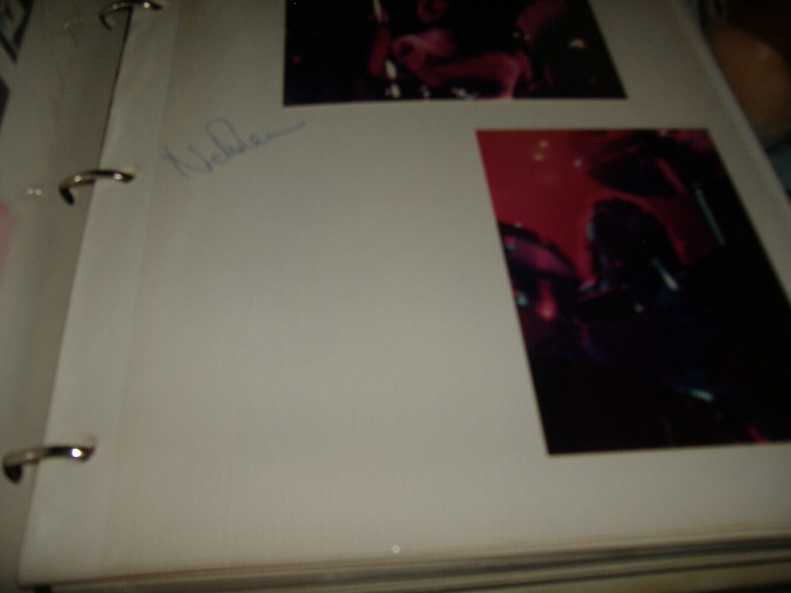 Pink Floyd Nick Mason Signature On Page With 2 Rare Photos From 1980