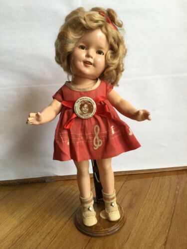 Vintage Shirley Temple 13” Doll Our Little Girl Tagged Musical Note Dress 1935