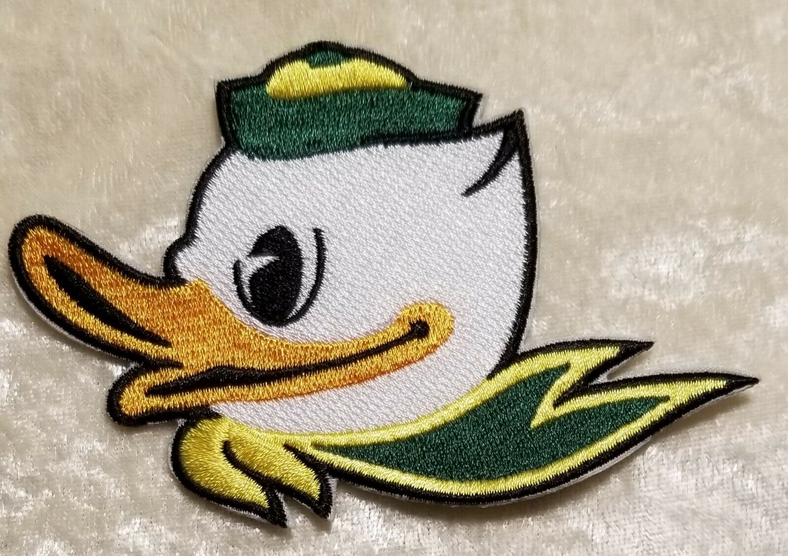University Of Oregon Mascot The Duck 4.5" Iron On Embroidered Patch ~free Ship!